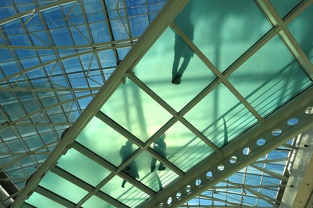 Glass Bridge with Silhouettes