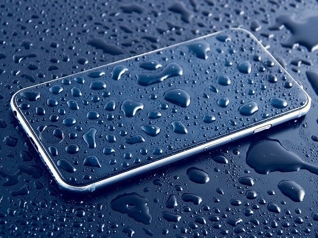 Rain on Phone Screen